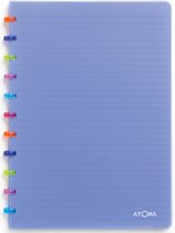 Atome Tutty Frutti Schrift - A4 - 144 pagina's - Gelinieerd - Transparant Blauw