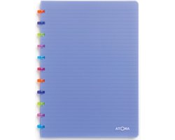 Atome Tutty Frutti Schrift - A4 - 144 pagina's - Gelinieerd - Transparant Blauw