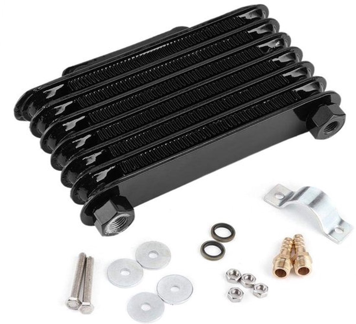 Dailygoods- Oliekoeler 7 Rijen - Universele Motor - Geschikt voor 125-250cc