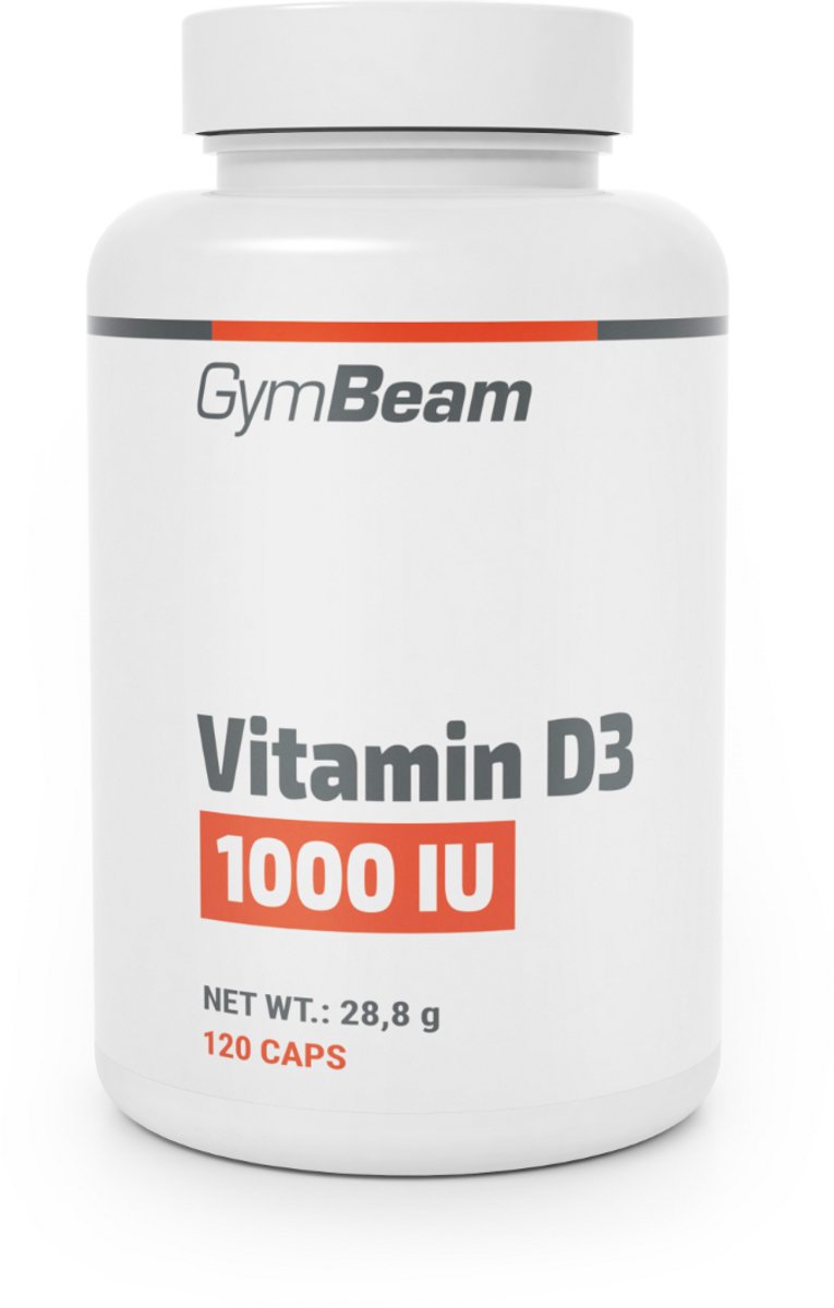 GymBeam Vitamine D3 1000 IE 120 caps niet-gearomatiseerd