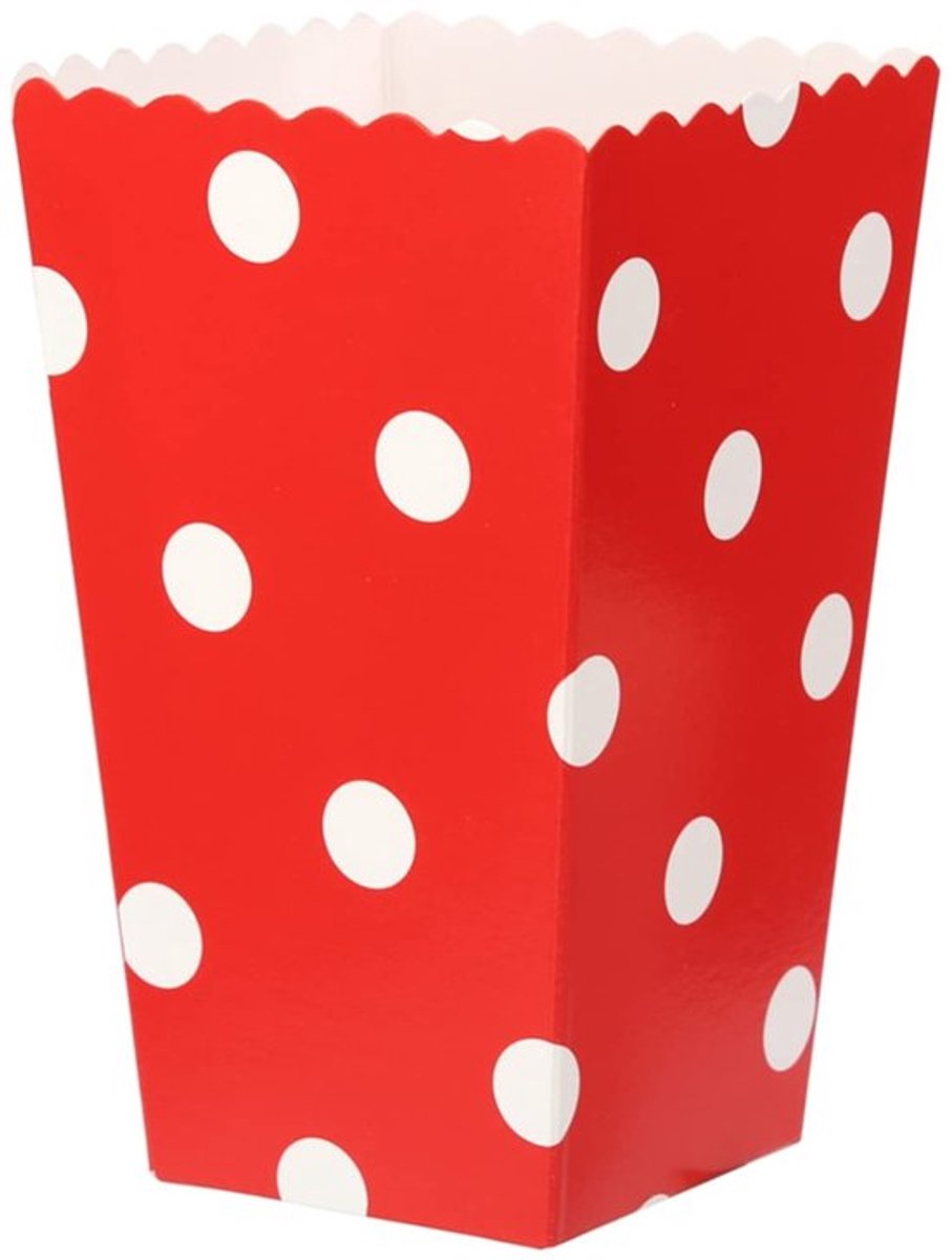 Dailygoody - Popcorn Dozen Rode Strepen - Ideaal voor Feesten - 26 Stuks