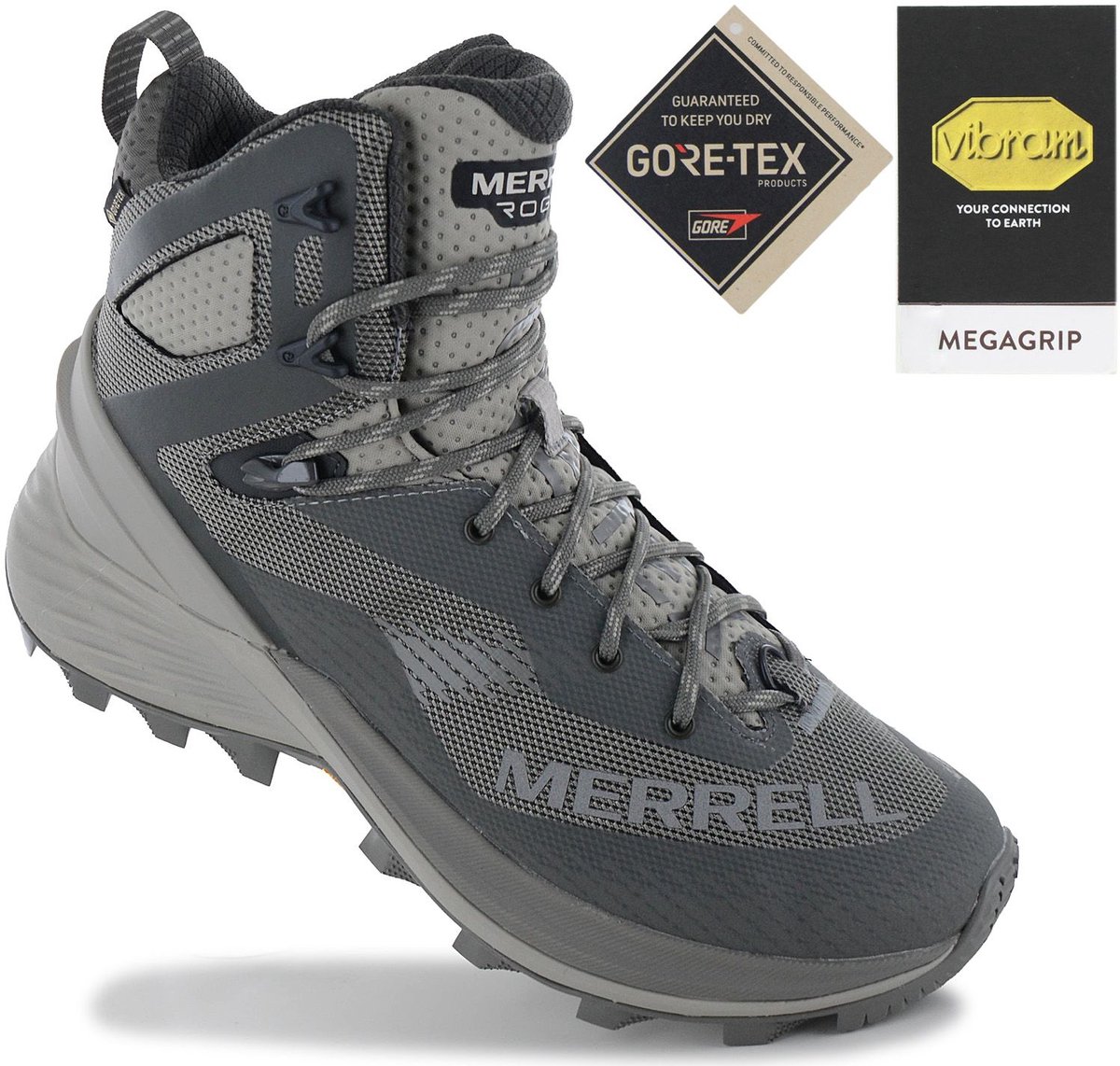 Merrell Rogue Hiker Mid GTX GORE-TEX Heren Wandelschoenen Trekking Laarzen J038497 Grijs