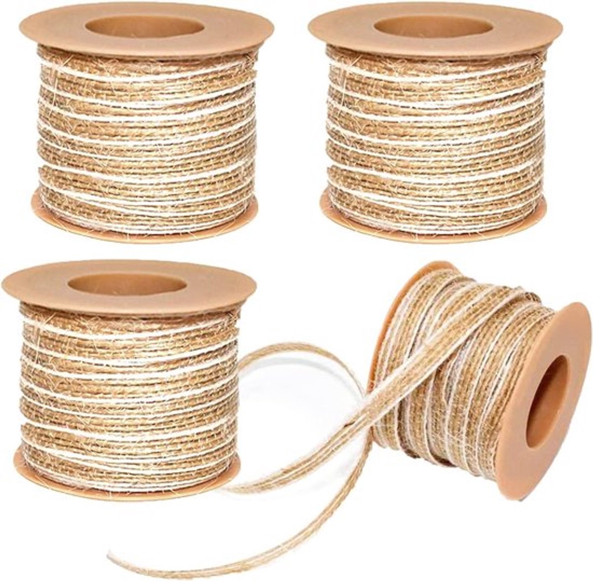 Natuurlijke jute band voor DIY en kunsthandwerk projektjes