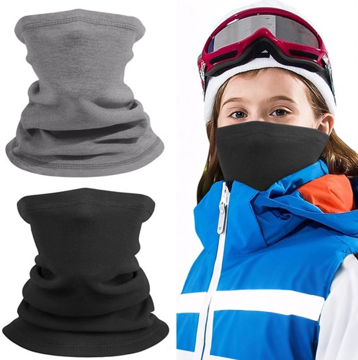 SolidChoice - Winter Nekwarmer - Fleece Snood Sjaal - Winddicht en Multifunctioneel