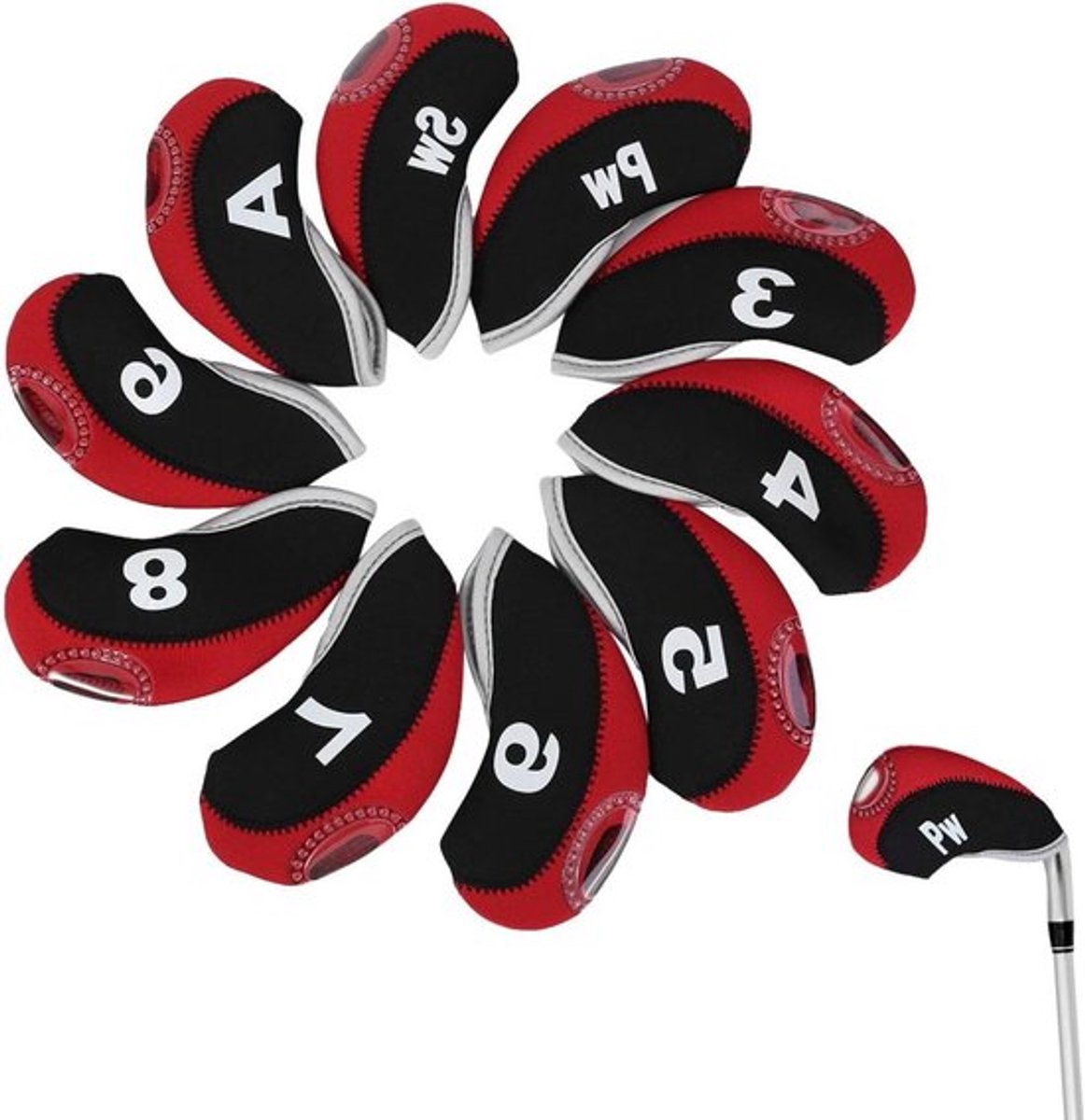 Allecto Plus - Golf Club Head Covers 10 stuks Waterdicht - Golfijzers - Putter Set