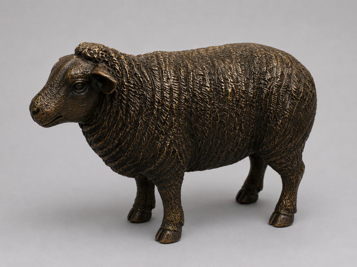 SCHAAP / BRONZEN BEELD / BRONS / boederijdier