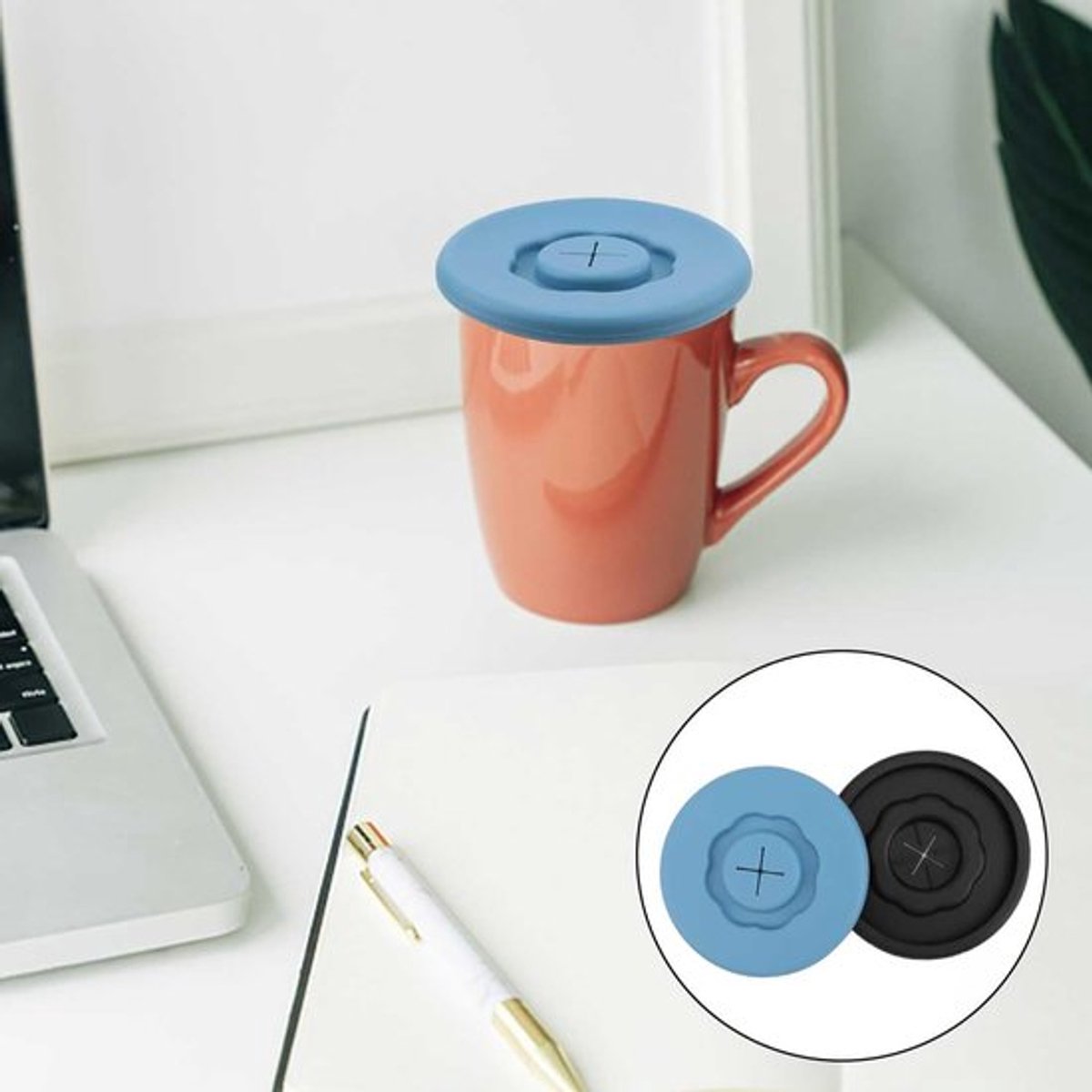 Dailygoods- Siliconen Deksel Herbruikbaar - 4-delig - Rekbaar - Voor Glazen Kopjes
