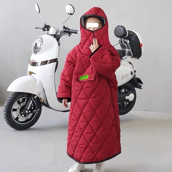Kinder Rolstoeldeken - Scootmobiel Cape - Warm en Droog - Wind en Waterdicht - Maat M - Blauw — afbeelding 2