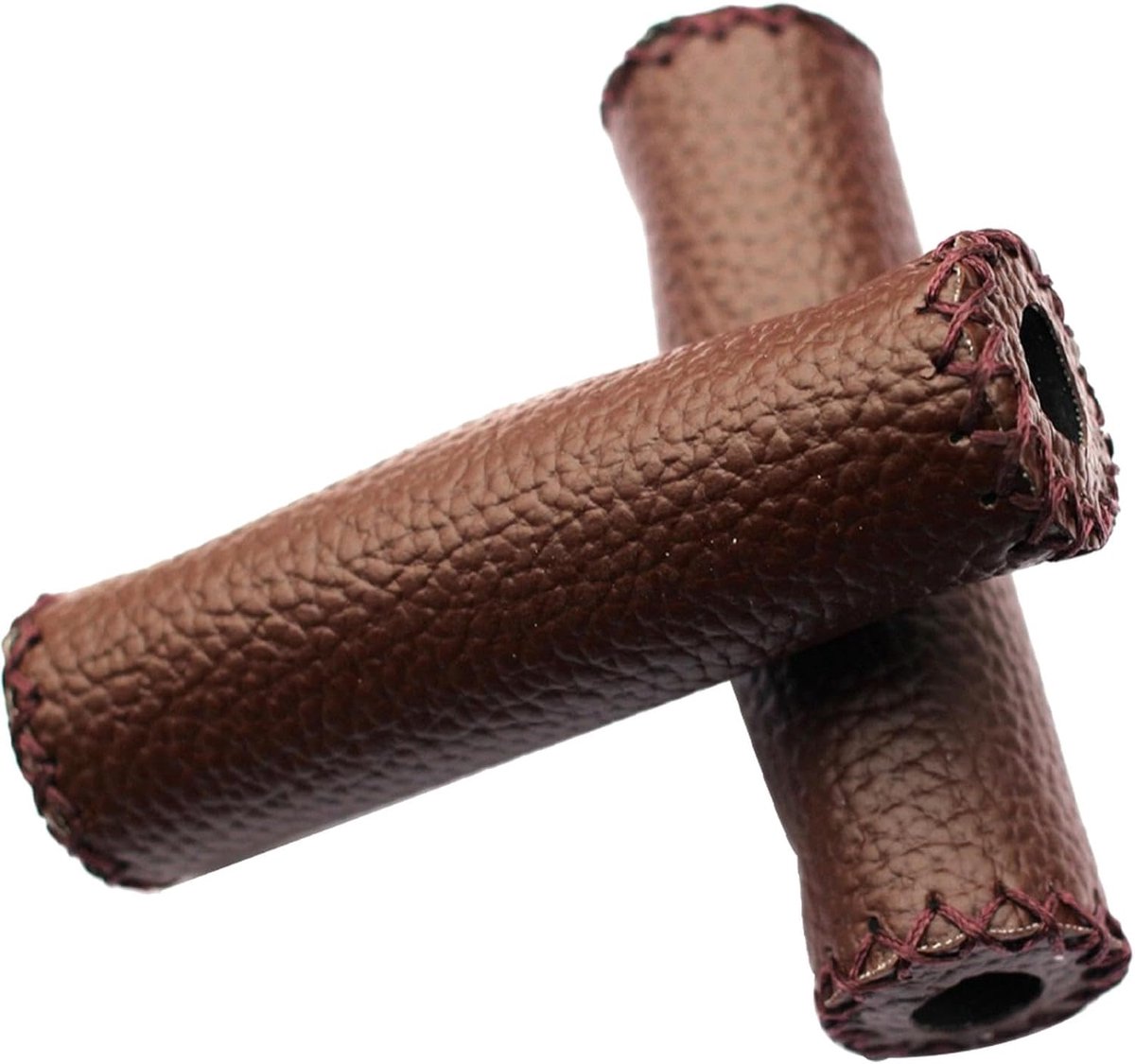 Stuurgrepen Fietshandvatten - Fietsstuurhoezen - Comfortabel Fietsen - Ergonomisch Antislip Ontwerp - 12.5 cm Lengte - Bruin