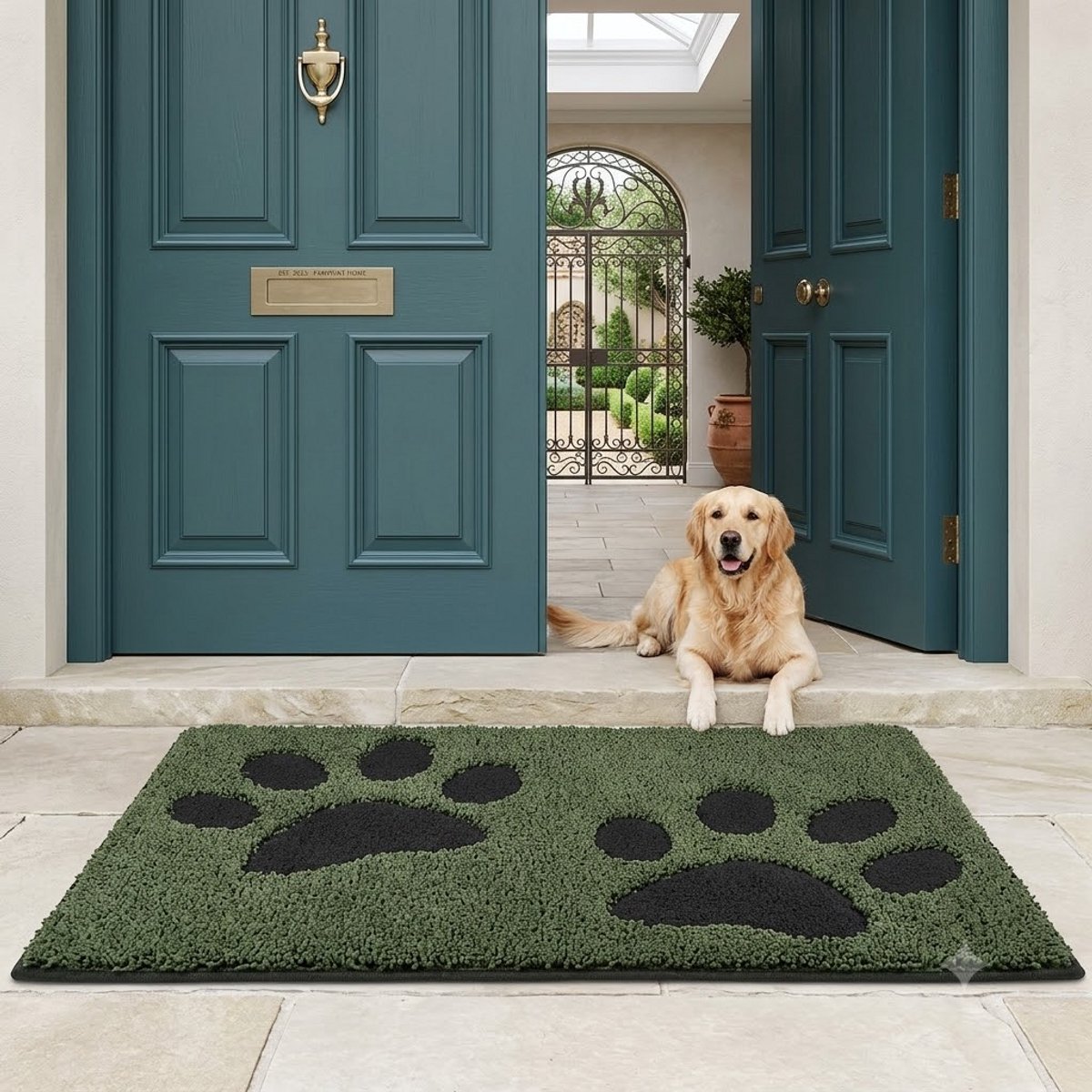 Maison Elara Dirt Trapper schoonloopmat voor binnen, 60 x 90 cm, machinewasbare antislip deurmat, zeer absorberend, geschikt voor entree, keuken en hal