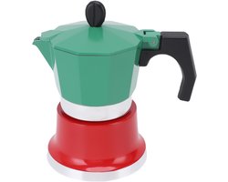 Koffiezetapparaat - Percolator Moka - Authentieke Koffie - Veelzijdig Brouwen - 3 Kopjes - Groen