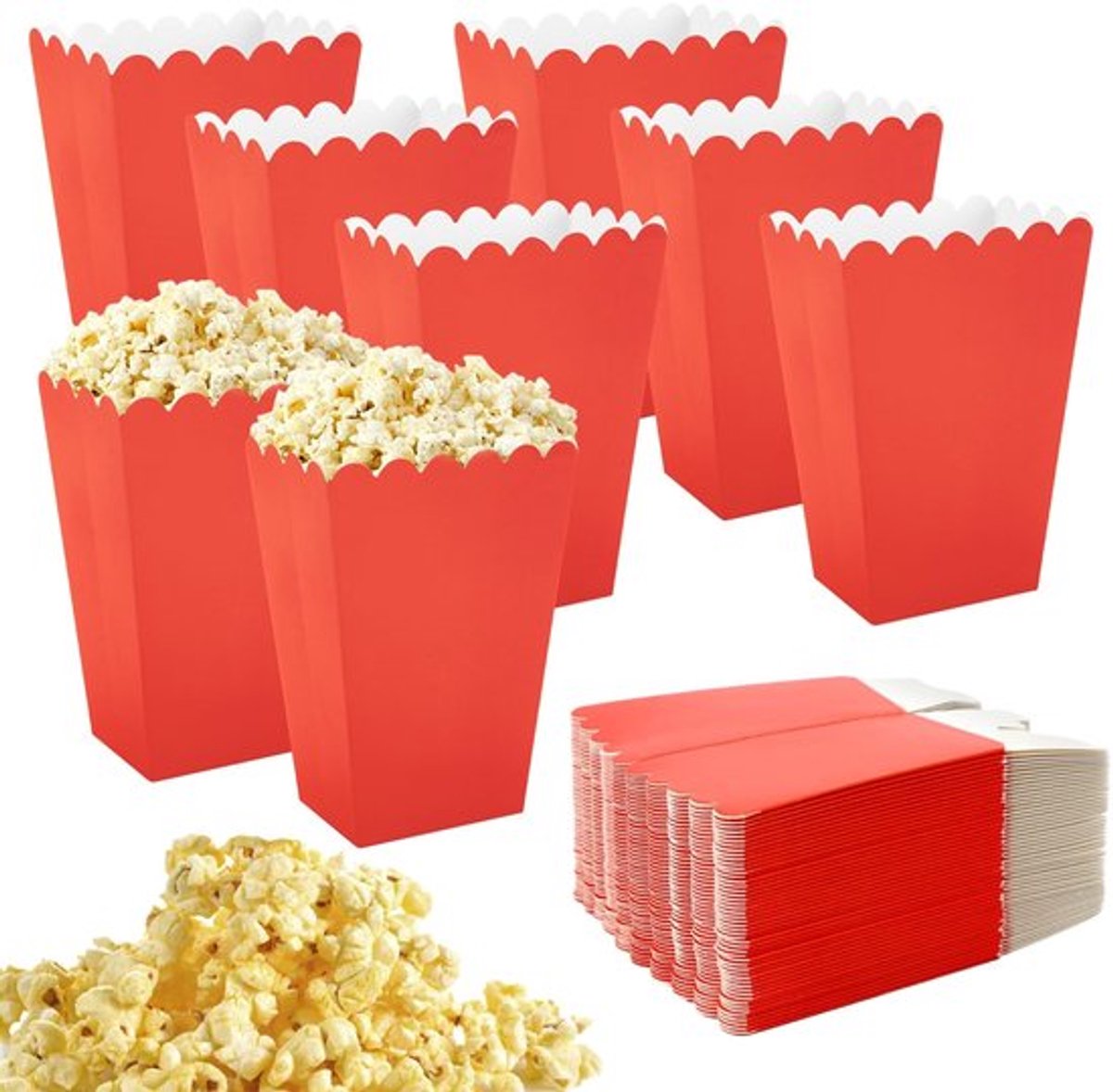Dailygoody - Popcorn-dozen - kleine witte popcorncontainers