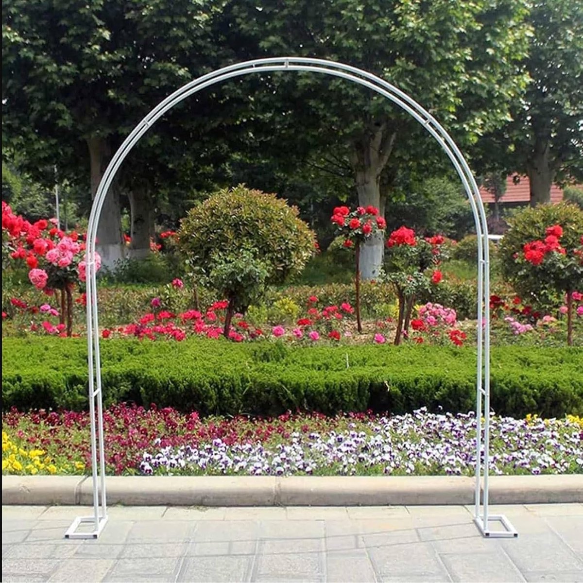 Tuinboog Metaal - Bruiloftsprieel - Klimplanten Ondersteunen - Roestbestendige Coating - Verschillende Maten - Zwart
