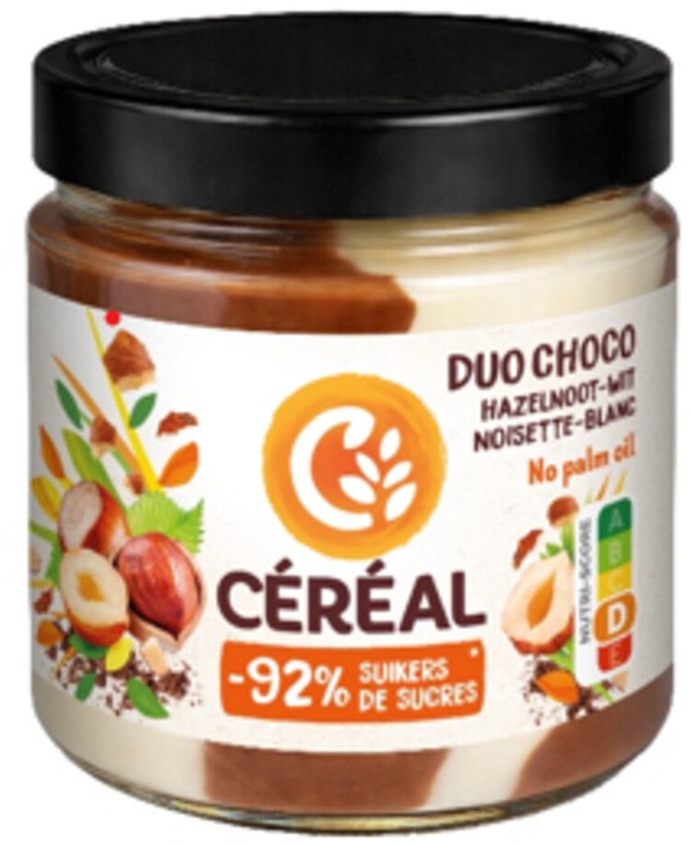 Céréal Duo Choco Hazelnoot Wit 200 gr