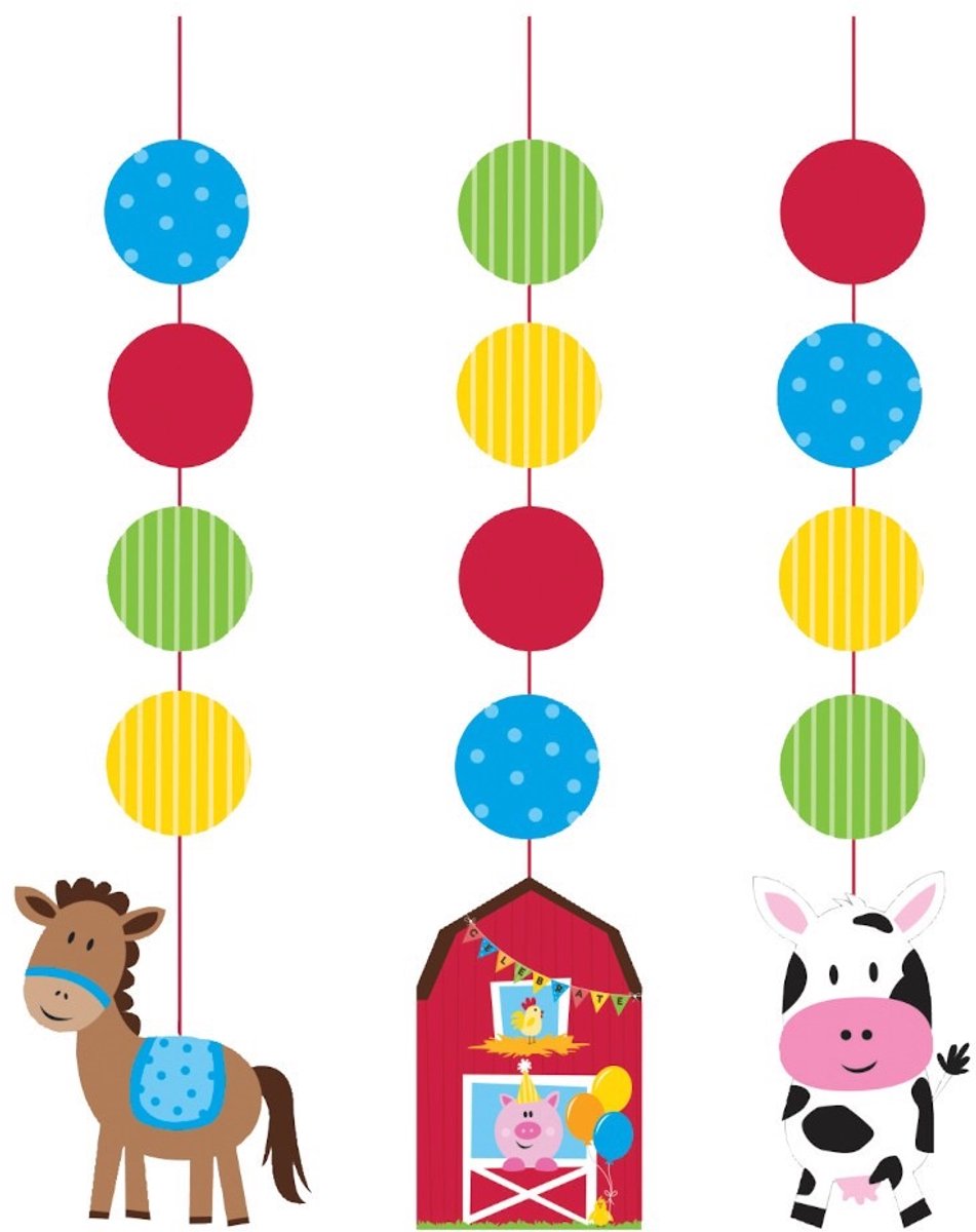 BOERDERIJ VERSIERING HANGING OUTS - BOERDERIJ FARMHOUSE VERSIERING KINDERVERJAARDAG - CREATIVE CONVERTING