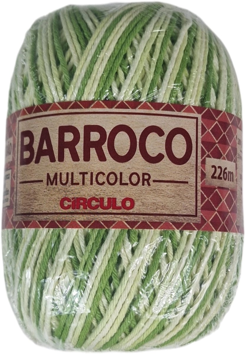 Círculo Barroco Multicolor - Katoengaren - 200 g - 226 m - Frisgroen