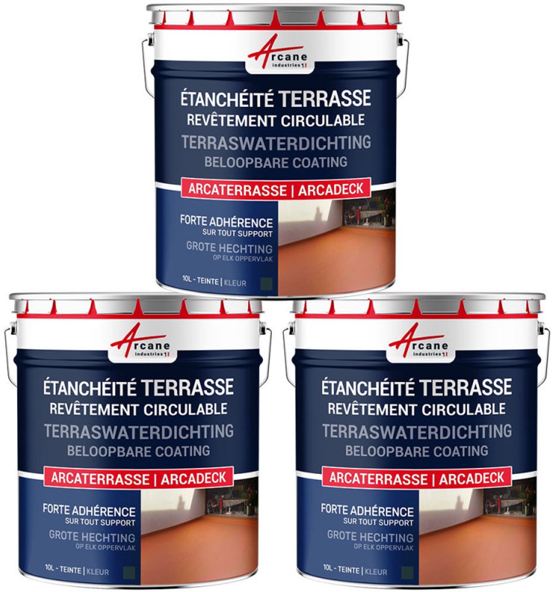 Waterdichte verf voor terras - Buitencoating op basis van hars: ARCADECK
