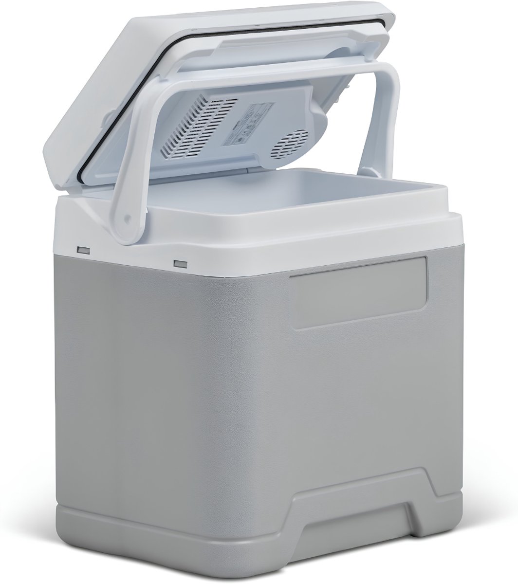 Lìon® Koelbox - 27L Capaciteit - Koelbox Elektrisch - Elektrische Koelbox - Grijs - 30cm x 40cm x 45cm