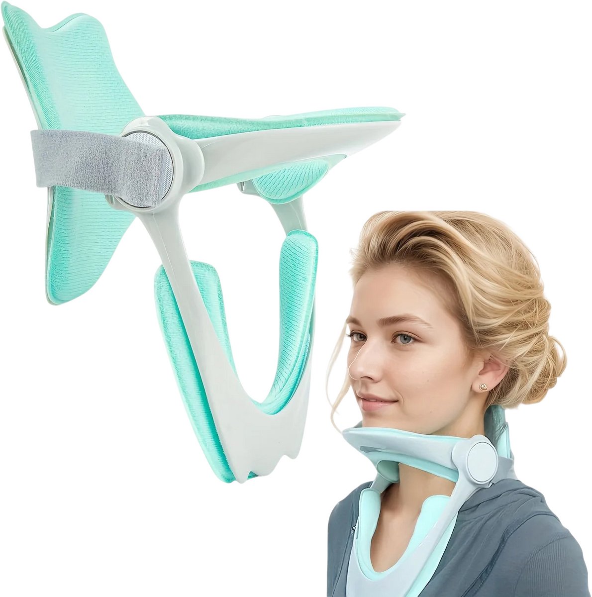 Ergonomisch Nekkussen met Verstelbare Riem – Neksteunkussen voor Reizen, Slaap en Nekondersteuning