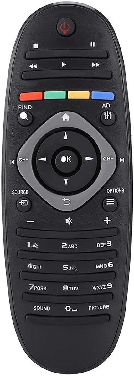 SnelShoppen - Universele Vervangende TV Afstandsbediening voor TV - Geen Programmeren Nodig - Inclusief Menu Navigatie Knoppen - Stabiele Prestaties -