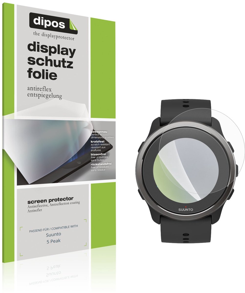 dipos – 6x Matte Beschermfolie geschikt voor Suunto 5 Peak | Krasbestendige & antireflecterende Screenprotector Ultra-Thin