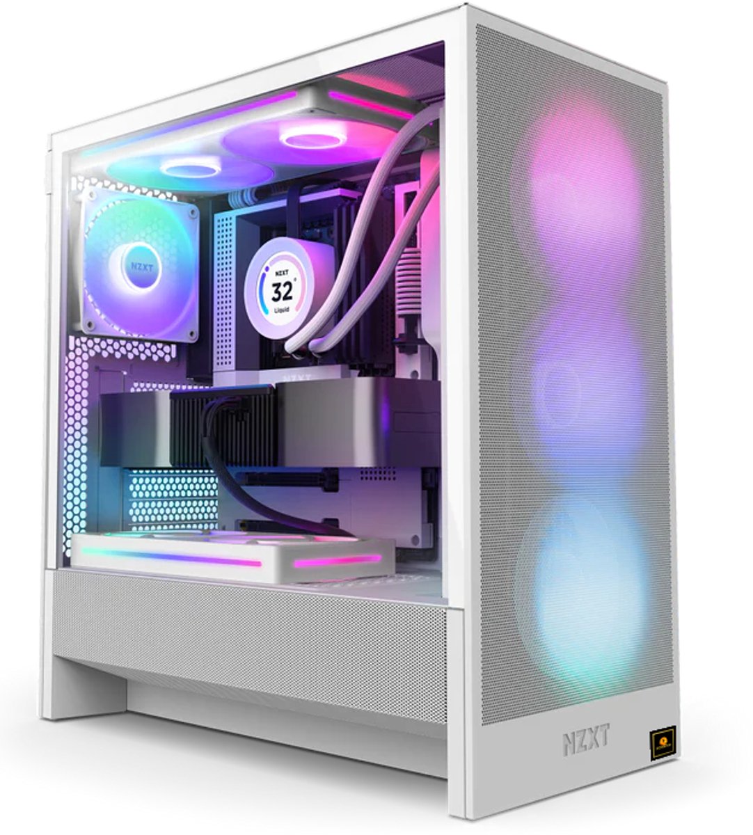Zonbird NZXT H5 Flow Wit – Intel i5-12400F – Nvidia RTX 5060 – 16 GB geheugen – 480 GB SSD – Windows 11 Pro
