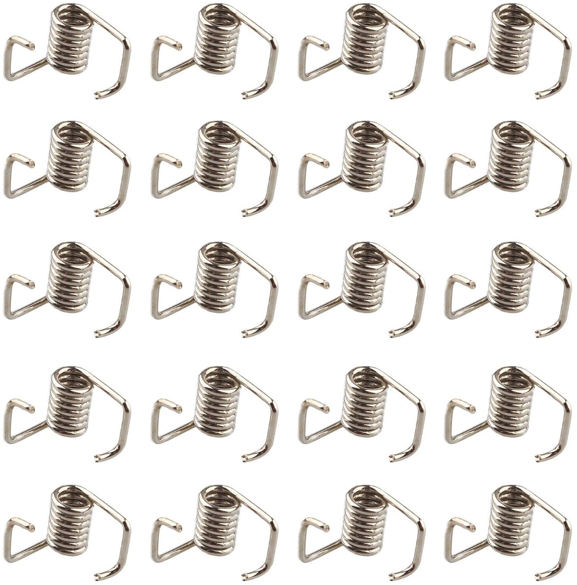 SnelShoppen - 20 Stuks Timing Belt Tensioner Torsie Spring voor 3D Printer, Staal, 1 mm Dikte, 5 mm Buiten Diameter, Geschikt voor 6 mm GT2 Timing Ban