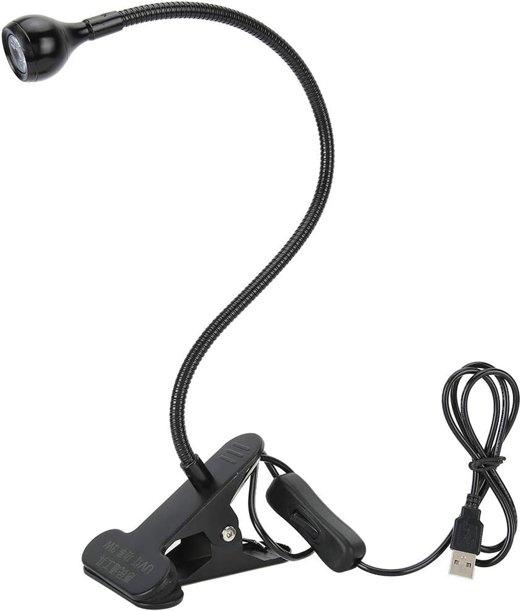 SnelShoppen - 3W Paarse LED Lamp UV Lijm met Clip Mobiele PCB Reparatietool - USB Voeding voor Telefoon Reparatie en Fluorescente Detectie