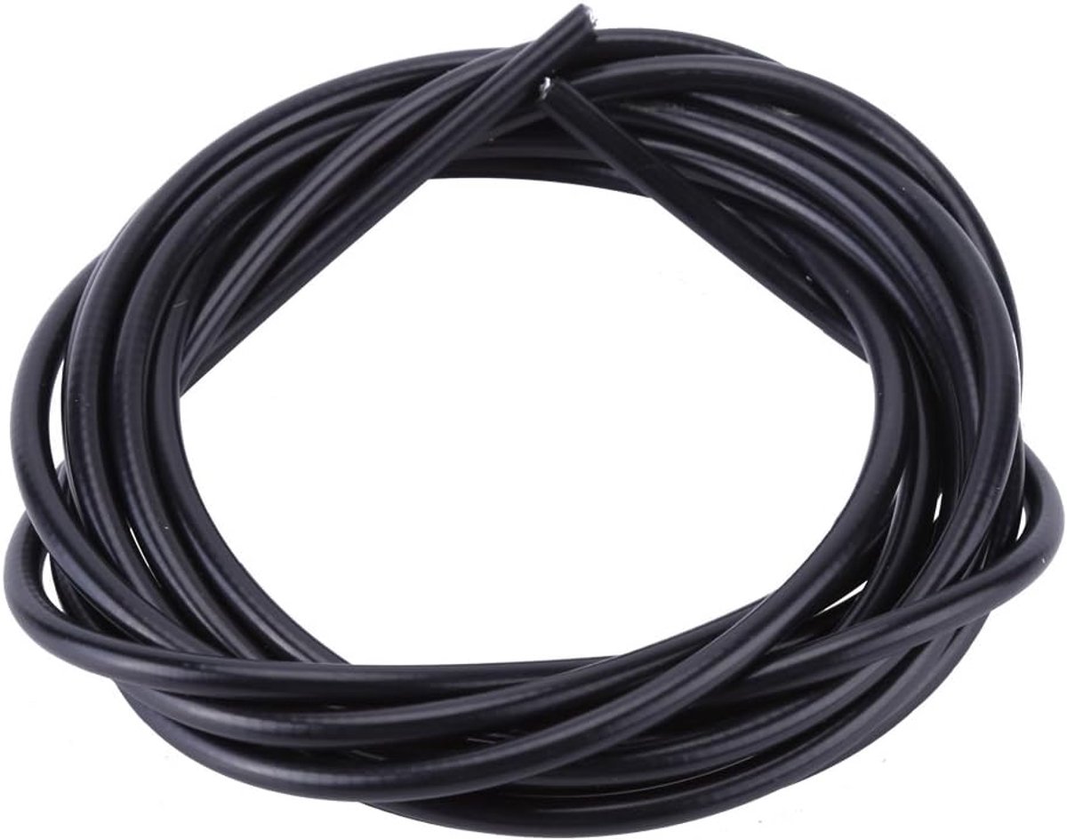 SnelShoppen - Fietskabelset voor Rem en Versnelling, Hoogwaardige Rubber en Staal, Duurzaam en Onderhoudsvriendelijk, Zwart, Geschikt voor Racefietsen