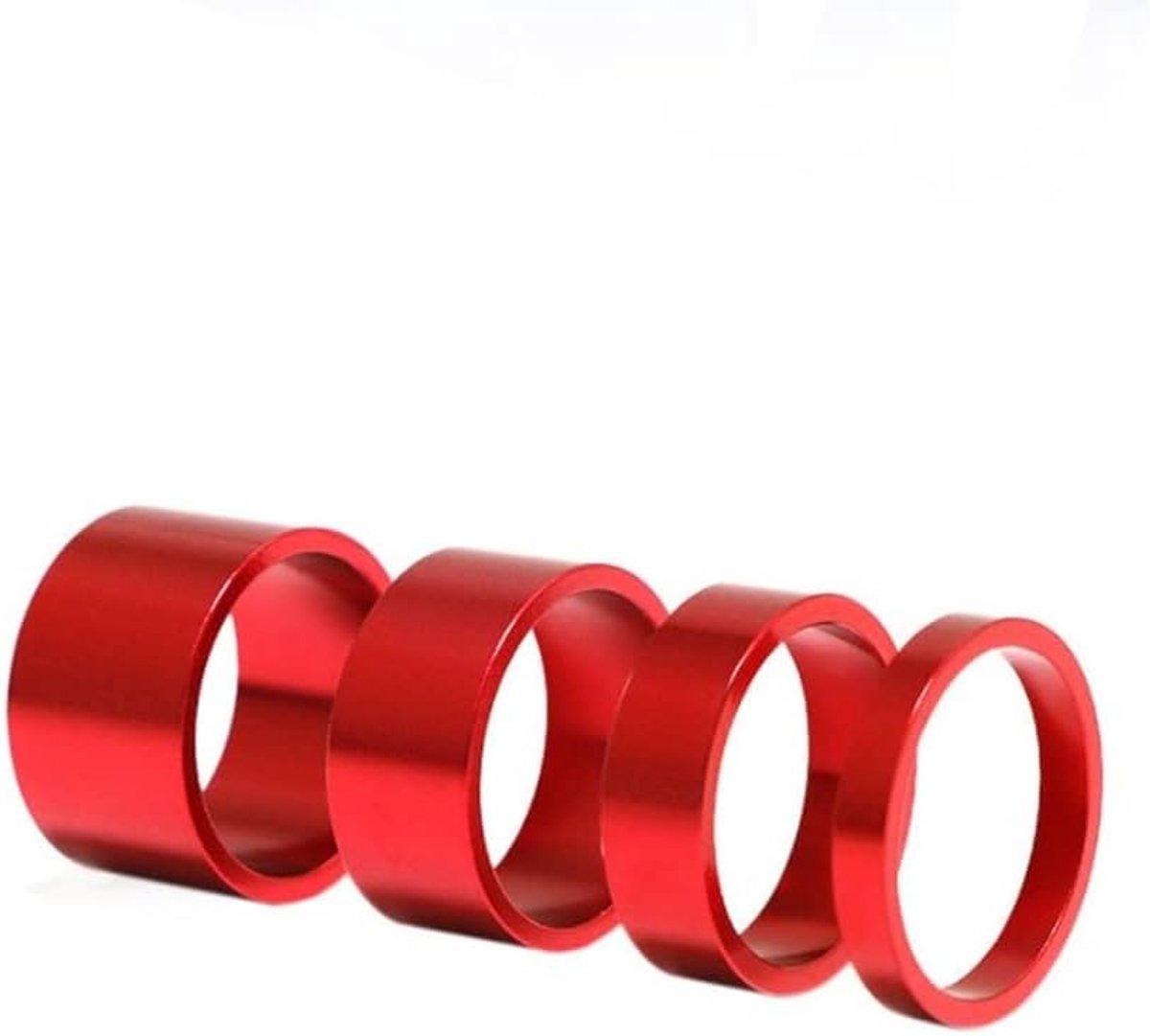 SnelShoppen - 4Pcs Fiets Headset Spacer Aluminium Ringen 5mm/10mm/15mm/20mm in 4 Kleuren voor Mountainbike en Racefiets