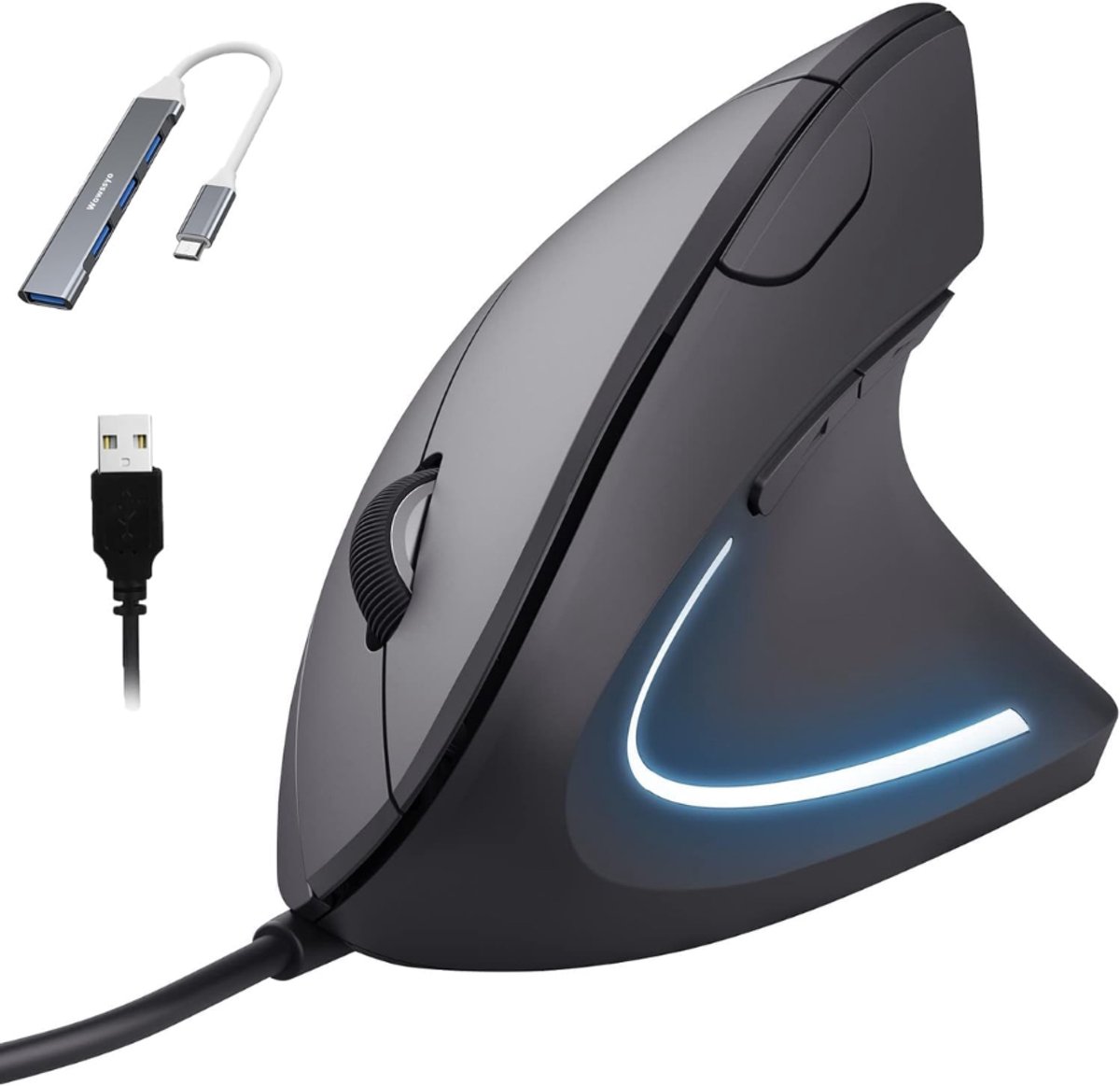 ZRNS® Verticale Muis - Ergonomische Computermuis - Rechtshandig - Bedraad - Gaming - Hoge precisie