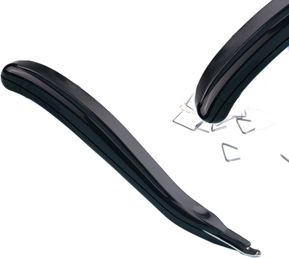 Magnetische nietjesverwijderaar - Pen nietjesverwijderaar - Documenten organiseren - Ergonomisch ontwerp - 16 x 2 x 2 cm - Zwart