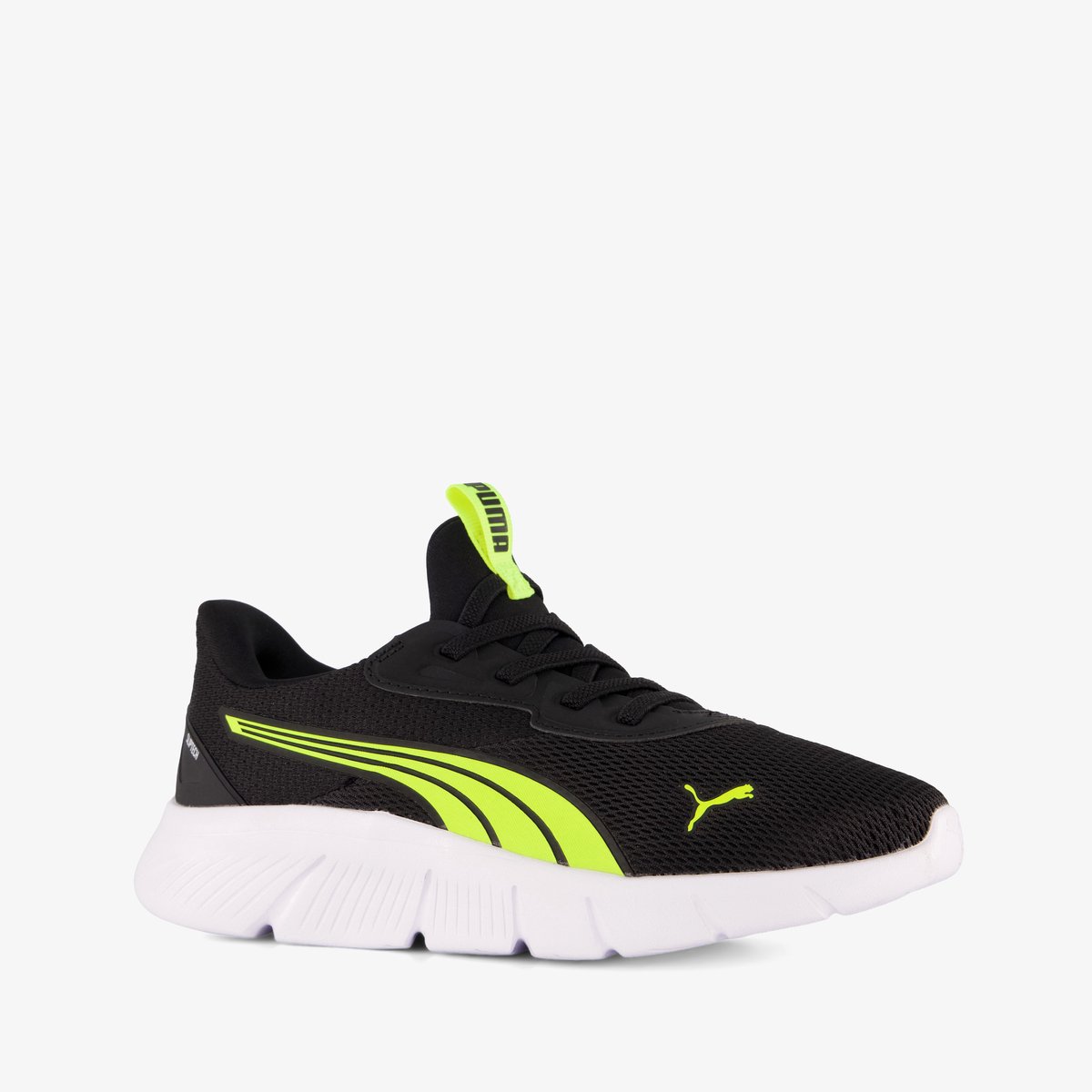 Puma Flexfocus Sliptech PS kinder sportschoenen – Uitneembare zool Zwart