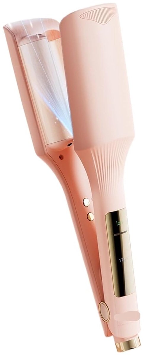 32 mm Haarkrultang Professionele Franse Eikruller Gegolfde Golvende Styler Snel Opwarmend Volumegevend Stylingtool (Roze met Anion, EU)