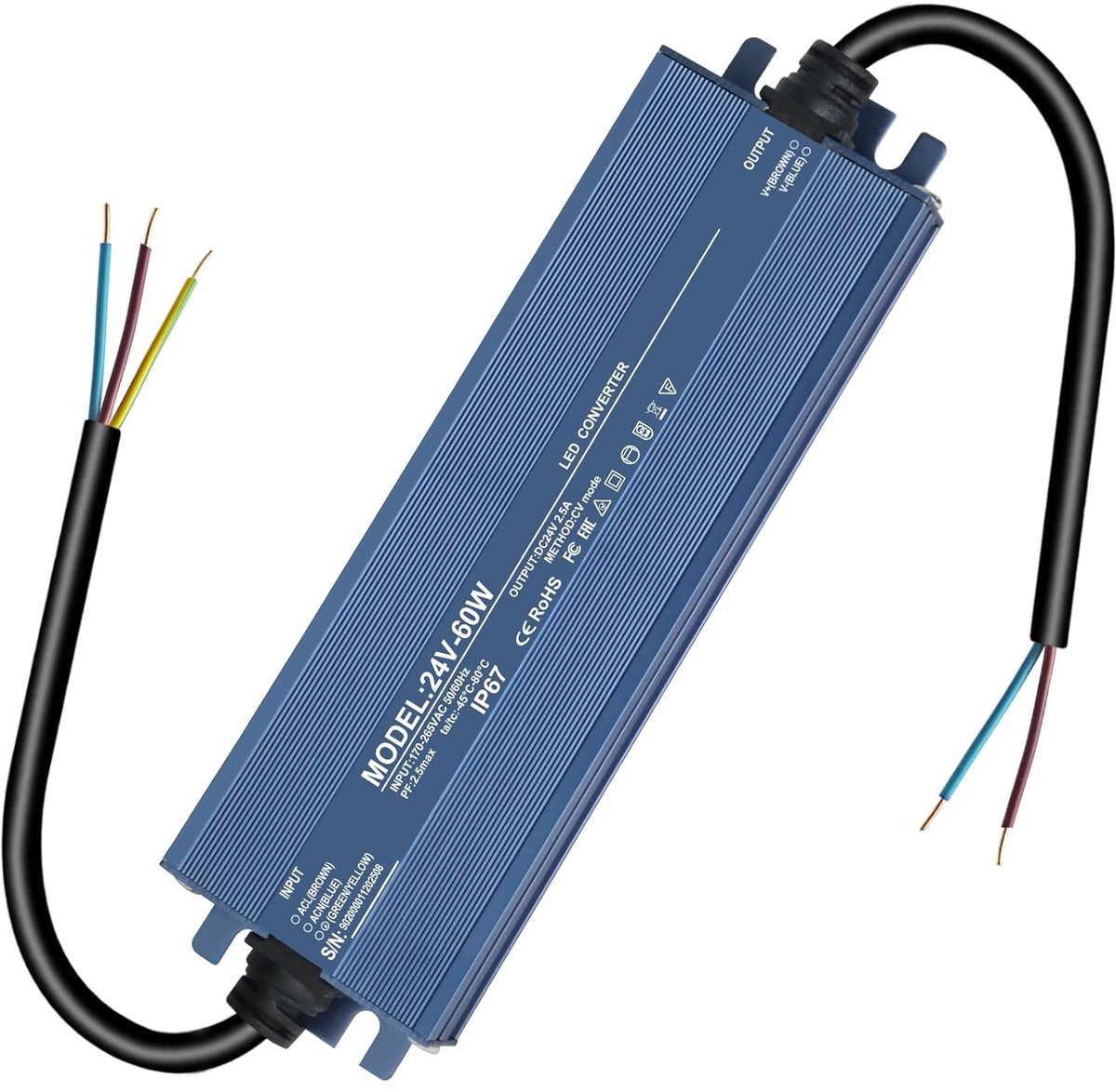 Krachtige 24V 60W Transformator voor LED Verlichting, CCTV en MR16 G4 Ampoule, 2.5A Stroomvoorziening