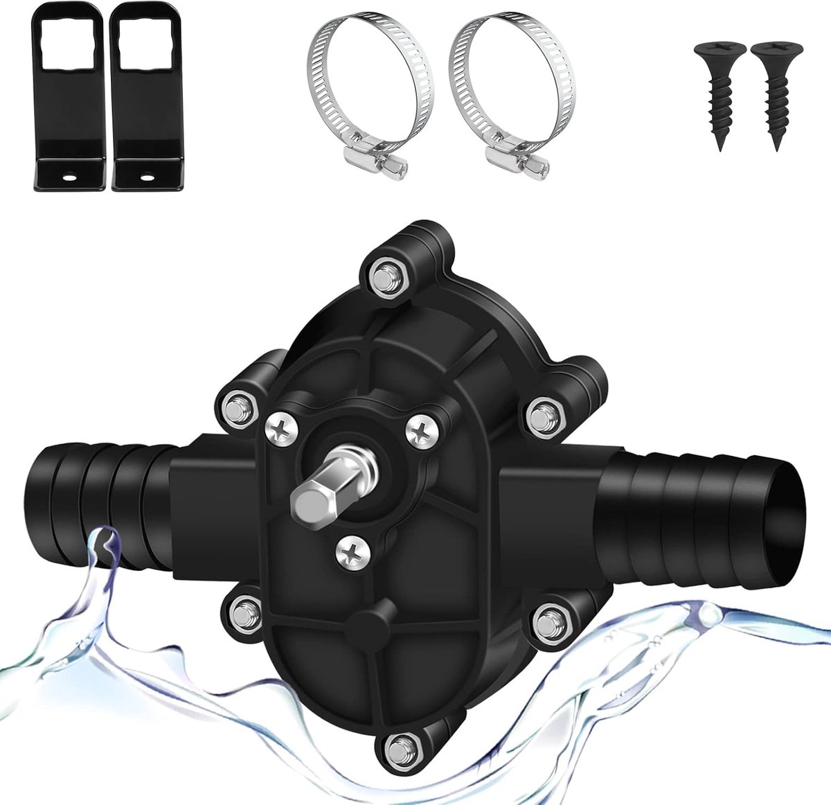 SnelShoppen - Draagbare Mini Boormachine Pomp Handboorpomp Waterpomp Zelfaanzuigende Transferpomp voor Diesel Olieliquid Water Tuin Camping