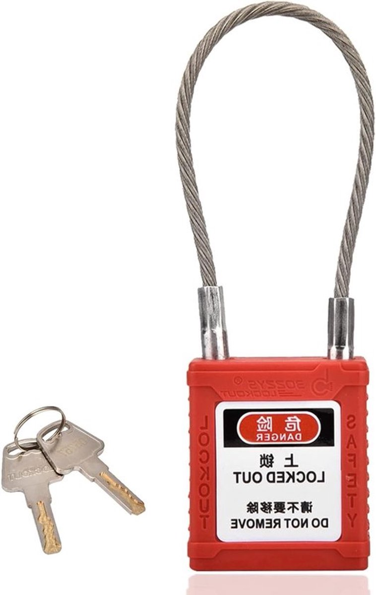 Veiligheidsslot voor Lockout Tagout, niet-geleidend lang lichaam, robuust en betrouwbaar, ideaal voor energiebeheer en machineveiligheid