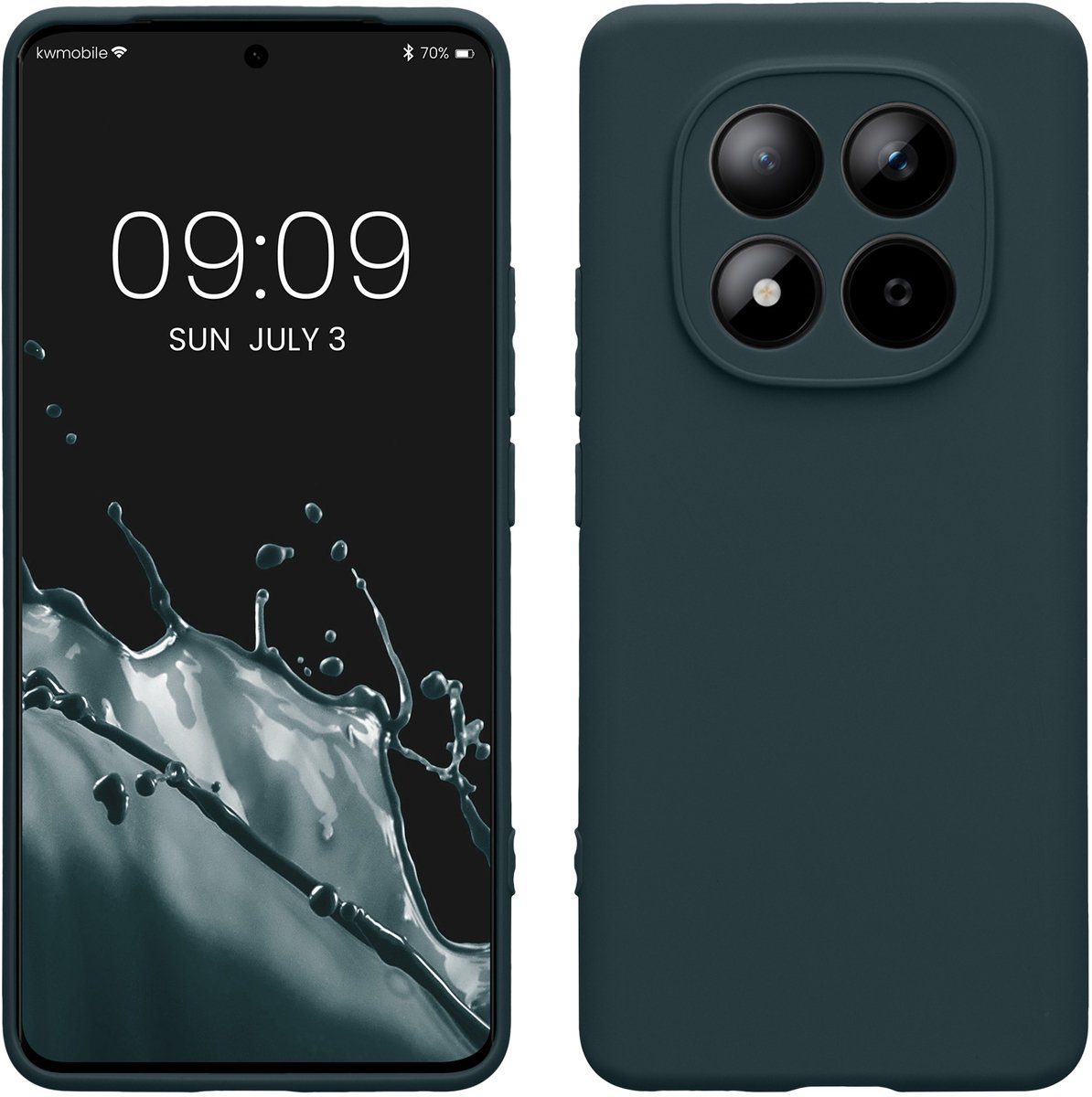 kwmobile telefoonhoesje geschikt voor Xiaomi Redmi Note 15 4G / 5G / Poco M8 5G - Hoesje voor smartphone - Precisie camera uitsnede - In leisteen