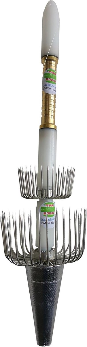 Messing Totanara - Inktvis aas - Vissen op inktvis - Ambachtelijk kunst messing - 35 cm - Wit