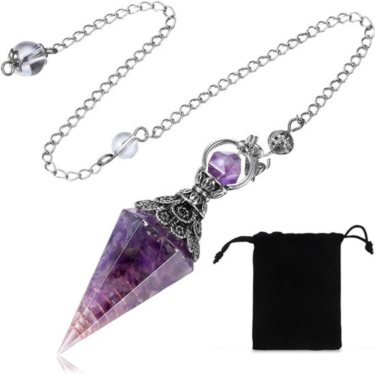 Hexagonaal waterpendant met stenen ketting voor unieke sieraden en modeaccessoires