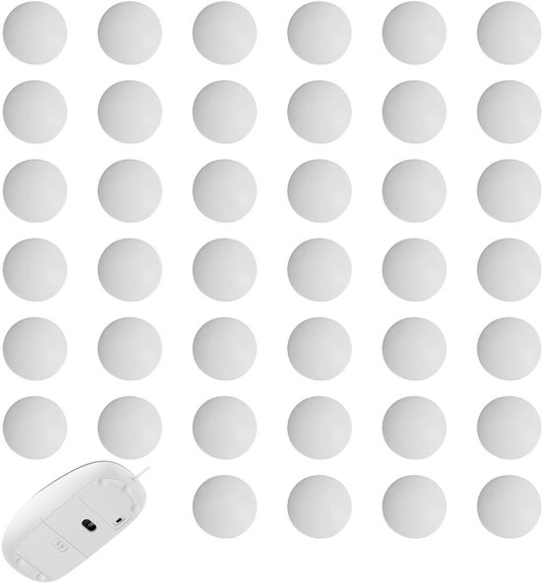 40 Stuks UHMW-PE Muismatten [Grijs] voor Optimale Prestaties, Geschikt voor Glazen Muizen, Duurzaam en Glad Bewegen, Dikte 0.8mm