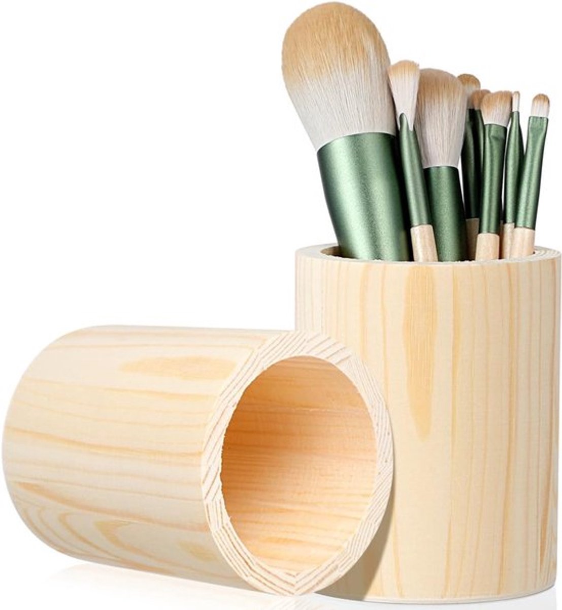 Houten pennenhouder en borstelhouder voor bureau - Multifunctionele organizer voor thuis en kantoor