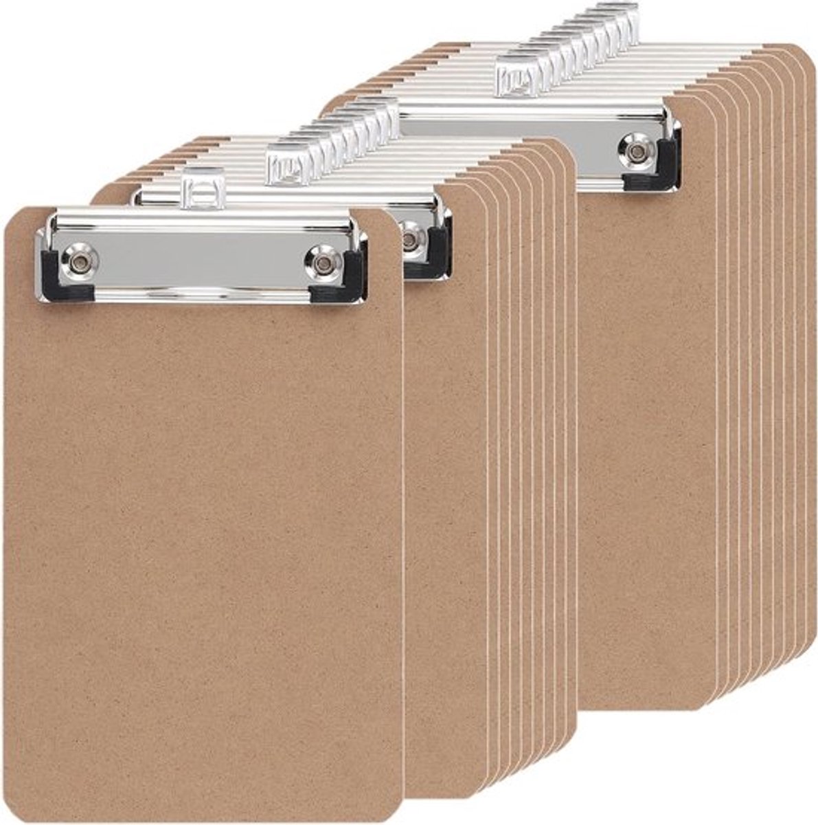 Set van 20 A6 Clipboard Mini Clipboards van Hardboard met Haak en Clip voor Kantoor, Restaurant en Thuisgebruik