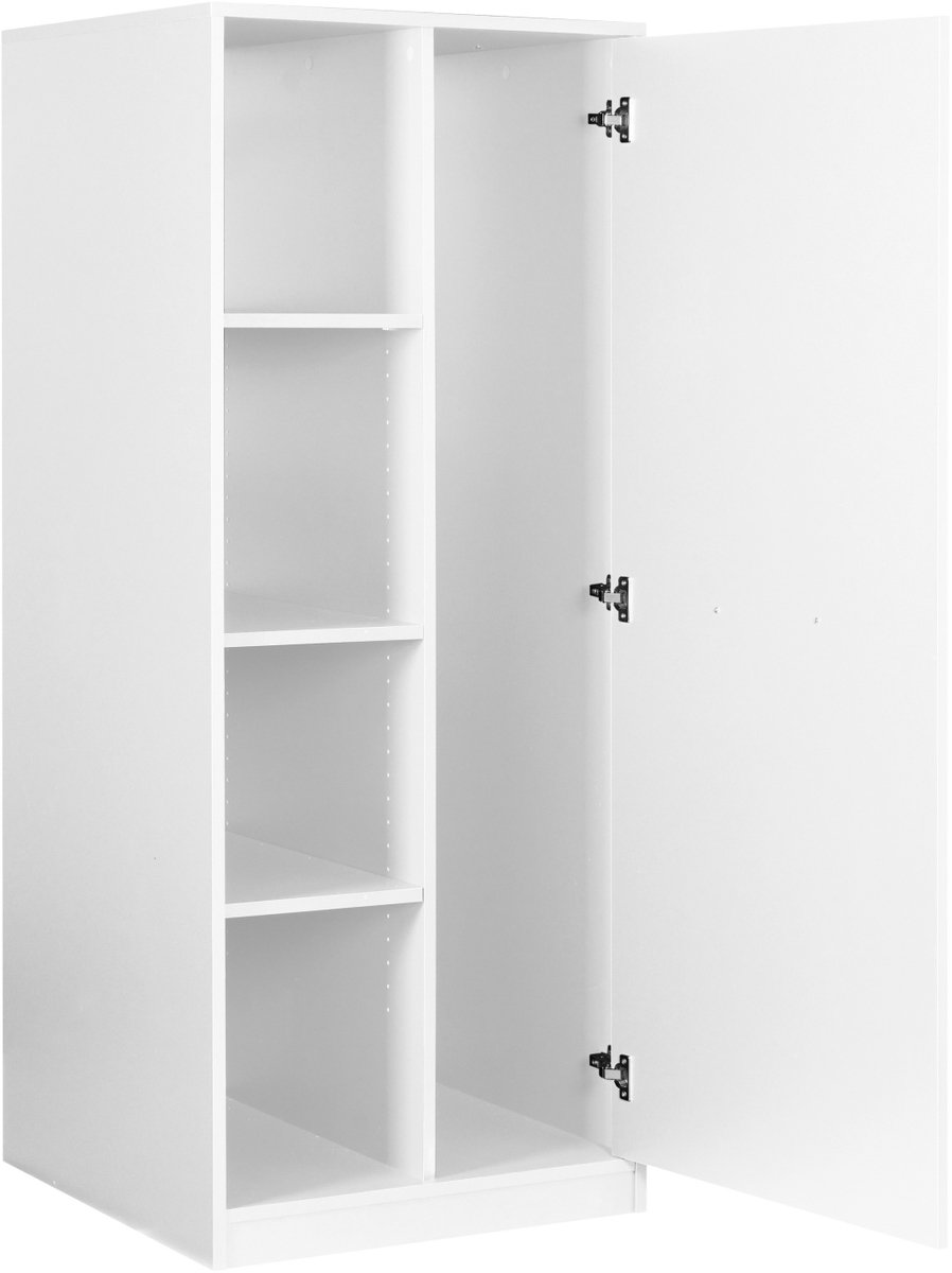 Interlink Lifestyle Studio Flow onderhoudskast voor wasruimte wit 67 x 68 x 164 cm met verstelbare legplanken