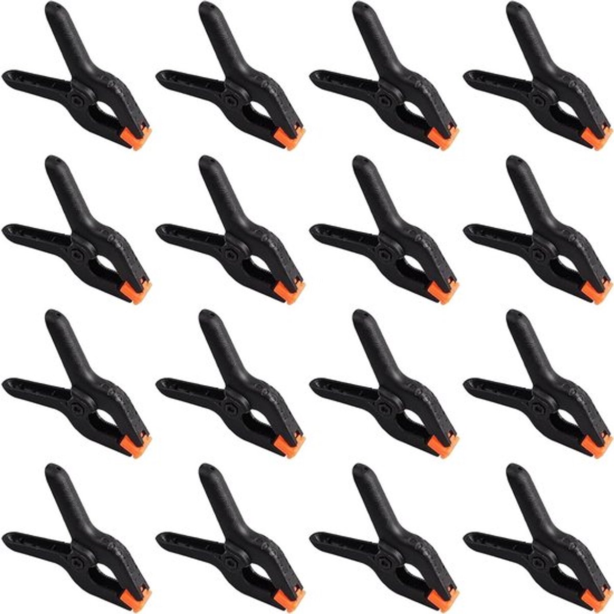 16-delige Nylon Spanklemmen 7.5cm, Sterke Plastic Klemmen voor Houtbewerking, DIY Projecten en Fotografie Achtergronden
