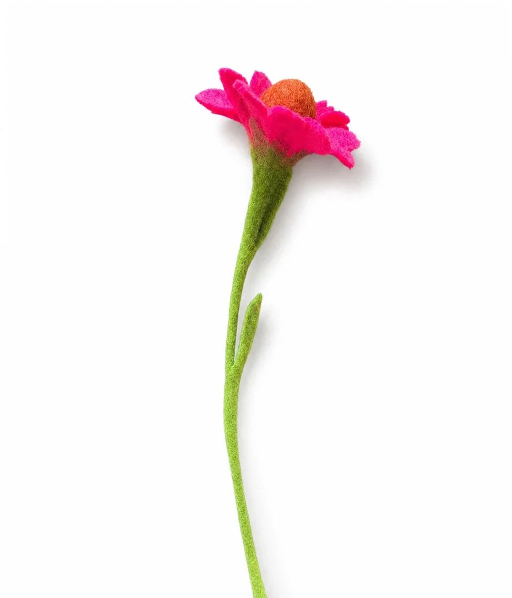 Vilten Bloem Zonnehoedje - Decoratieve Tak