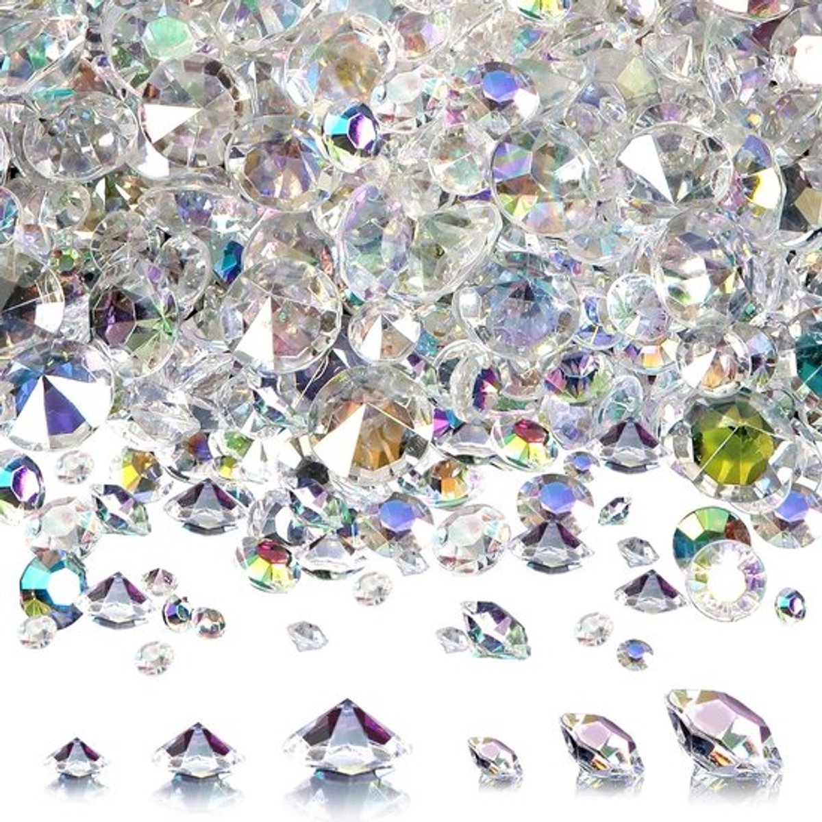 3600 Stuks Heldere Kristal Diamantvormige Acryl Sprinkels voor Tafelversiering en Bruiloft Decoratie