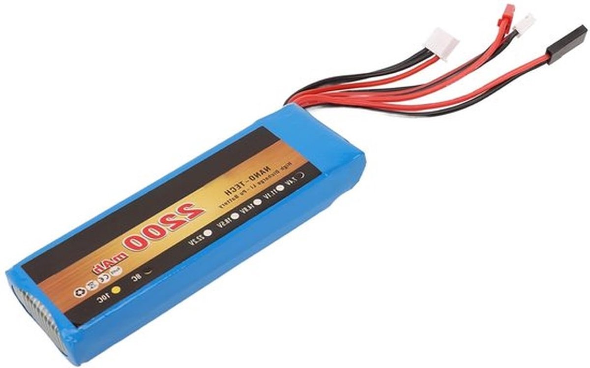 Krachtige 2s 7.4V 2200mAh 8c LiPo Accu voor RC Drones en Afstandsbedieningen, Lange Vliegduur en Betrouwbare Prestaties
