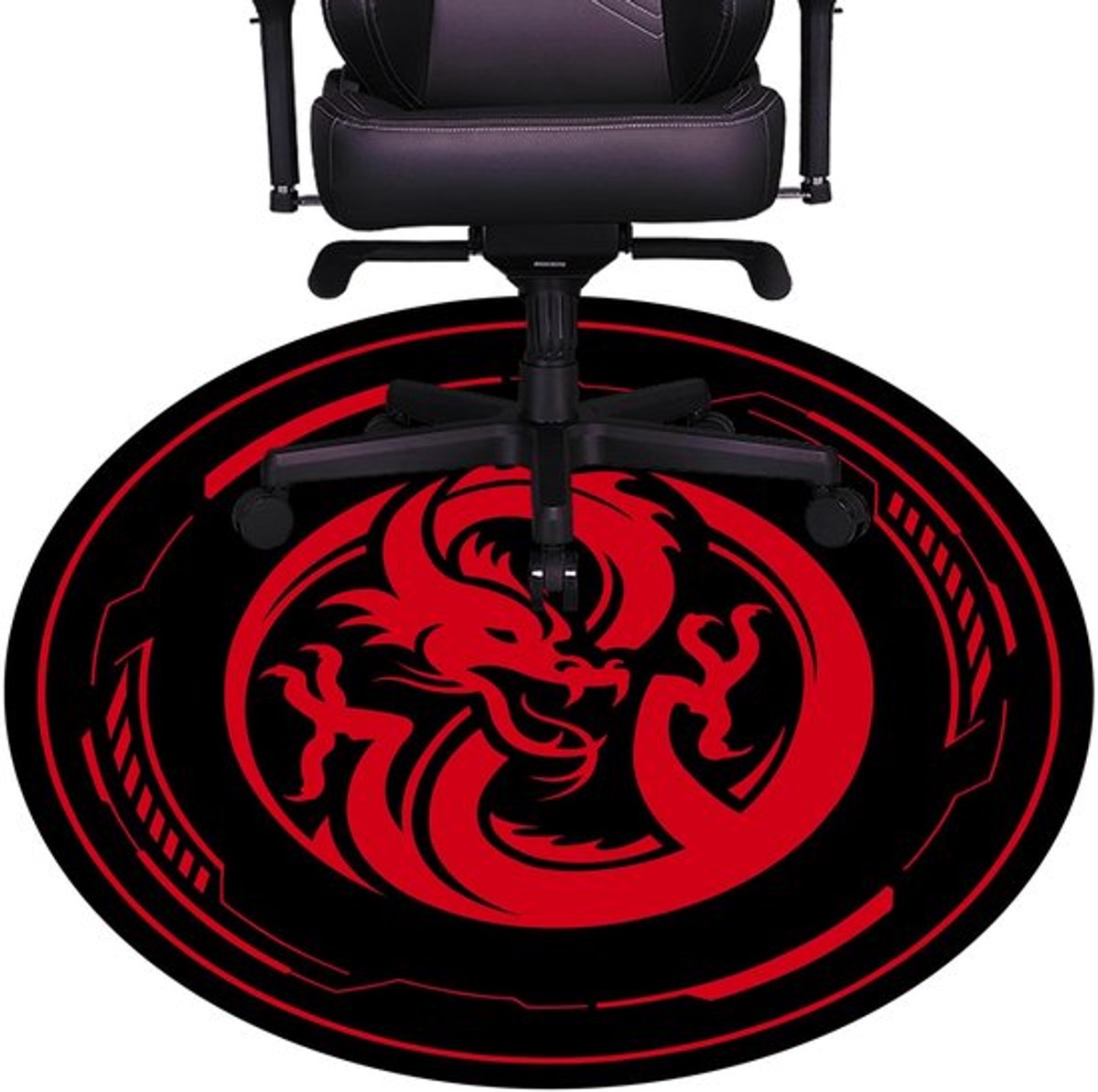 Vloermat Antislip - Bureaustoelmat - Ronde Vloermat 117 cm - Duurzaam - Slijtvast - Voor Gaming Room / Thuiswerkplek - Gamingmat