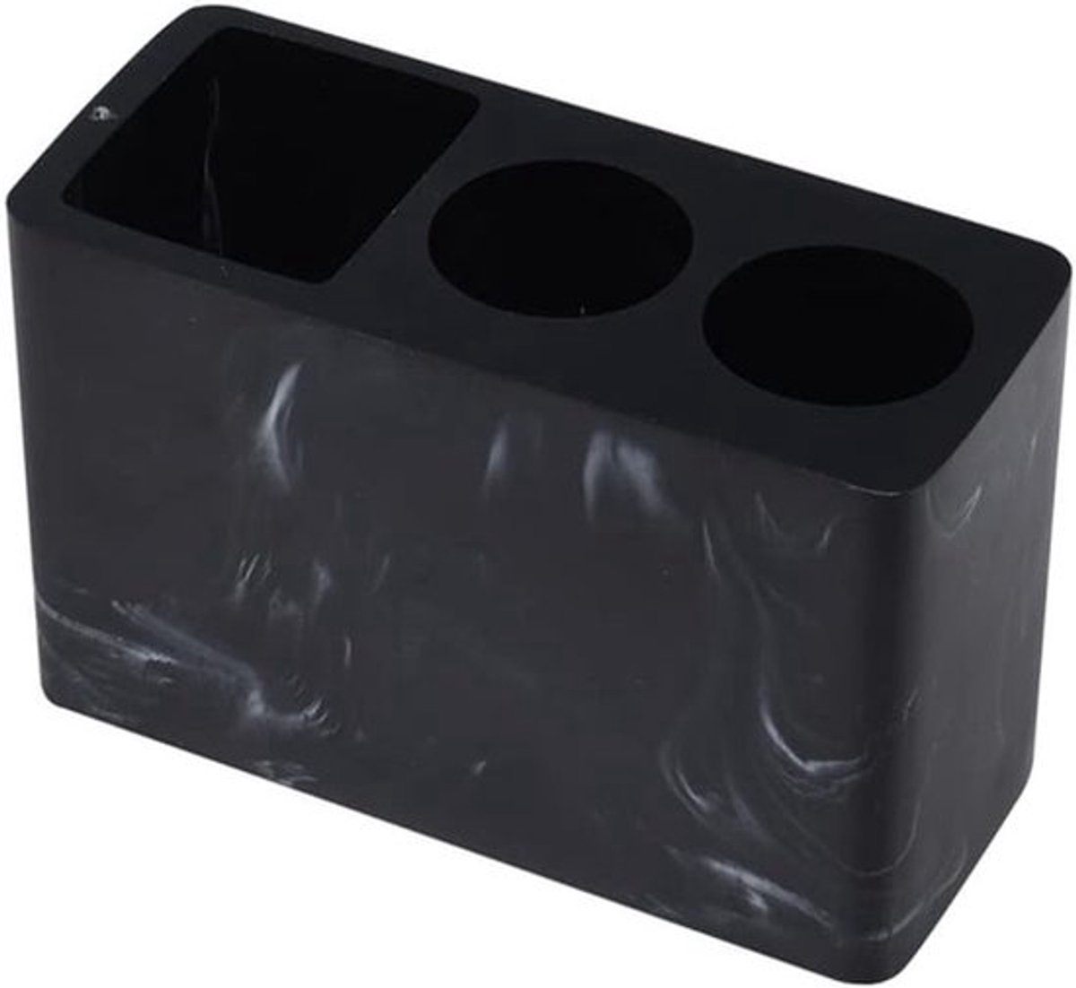Badkamer tandenborstelhouder - Marmeren look voor elektrische tandenborstel en tandpasta - Organizer voor badkamer en keuken - Opberger voor badkamermeubel - Zwart (1 stuk)